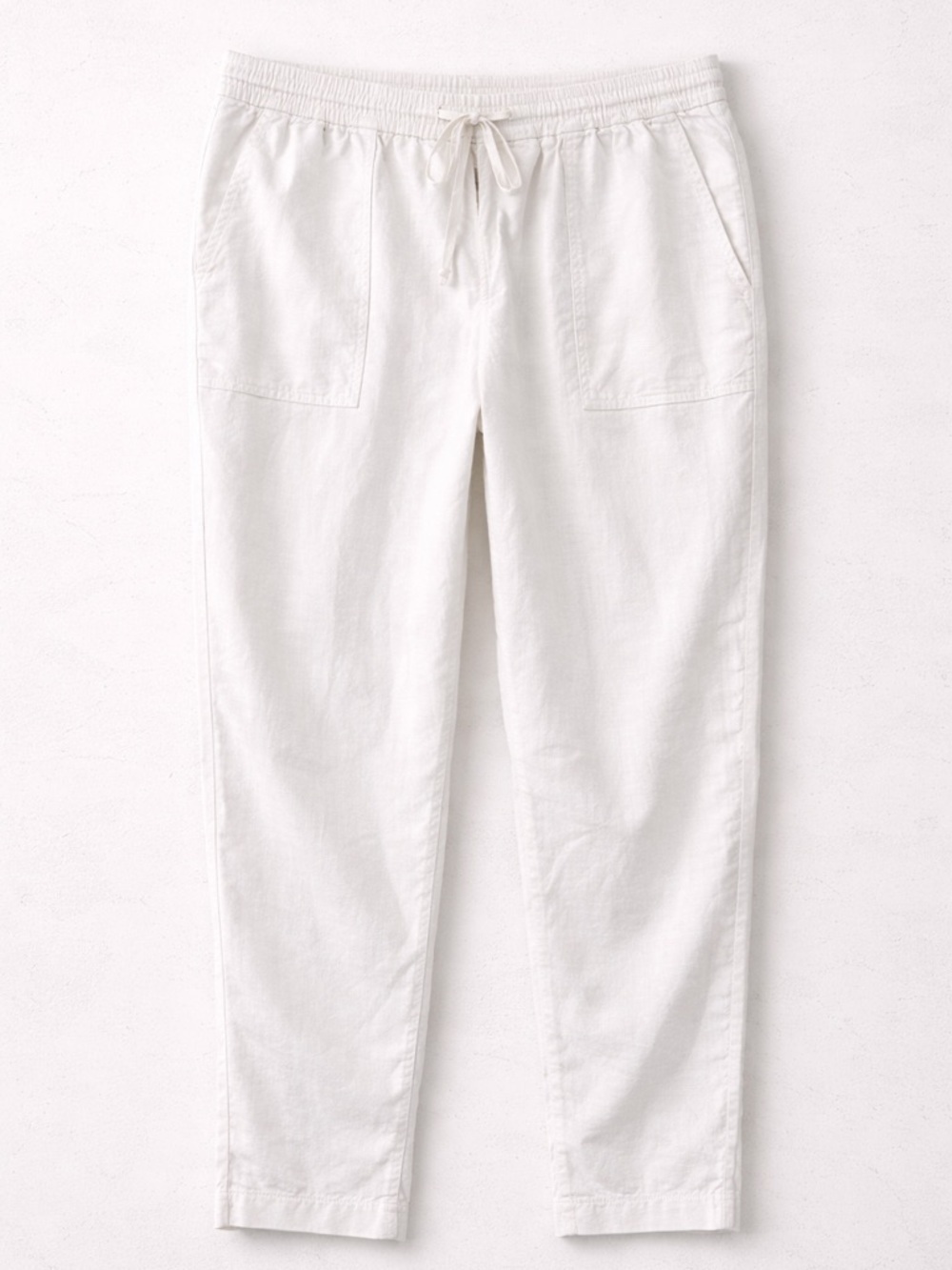 J.Crew New Seaside Pant White Linen Blend Size M | Drawstring Beach Coastal Chic